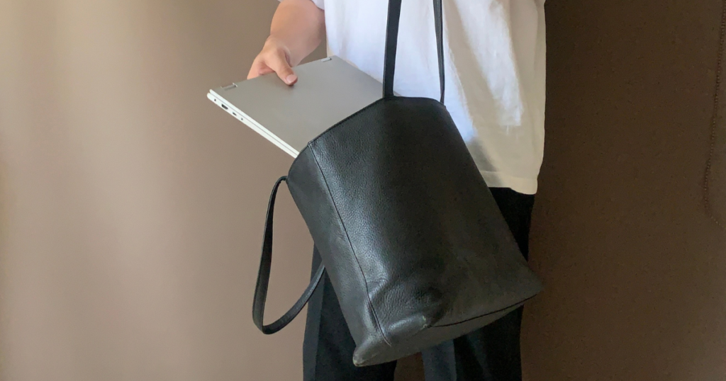 #425 HushTug ハッシュタグ モンゴルレザートートバッグ ビジネス